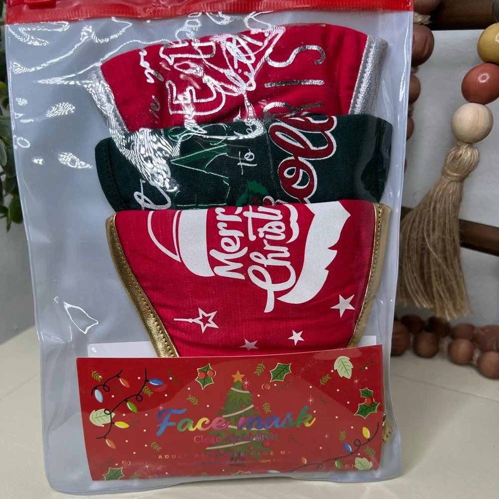 Brand New-Christmas Face Masks (set of 3)